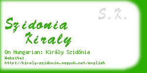 szidonia kiraly business card